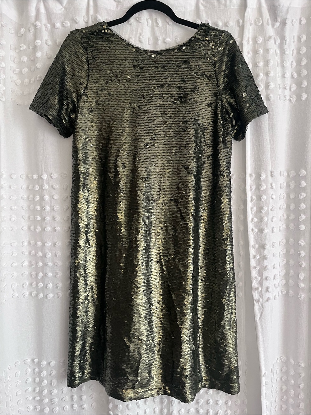 Anne Klein Sequin Party Dress in Olive Green size 2 NWT